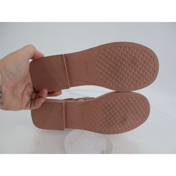 Aerosoles Cherry Slingback Sandals Size 7 Beige Leather Thong Minimalistic - Picture 6 of 13